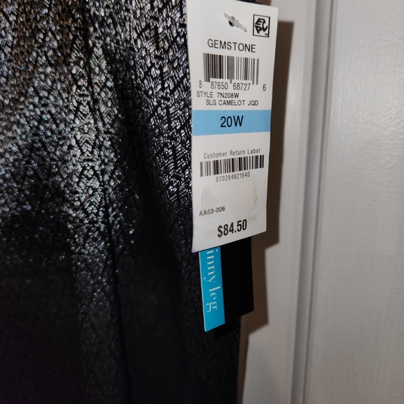 ALFANI LADIES SKINNY LEG TUMMYCONTROL PANTS, SILVER BLACK CAMELOT JACQUARD NWT - Picture 10 of 10